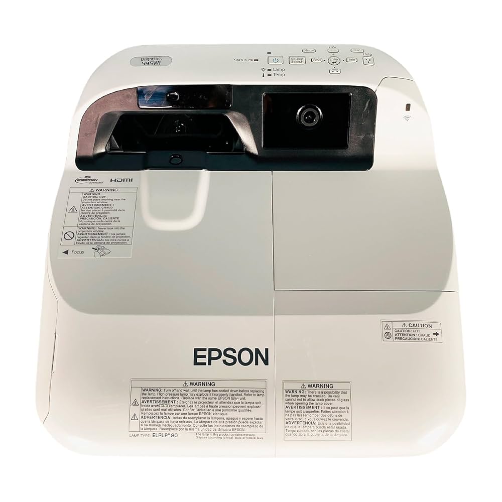 Amazon.com: Epson BrightLink 595Wi WXGA 3300 ANSI